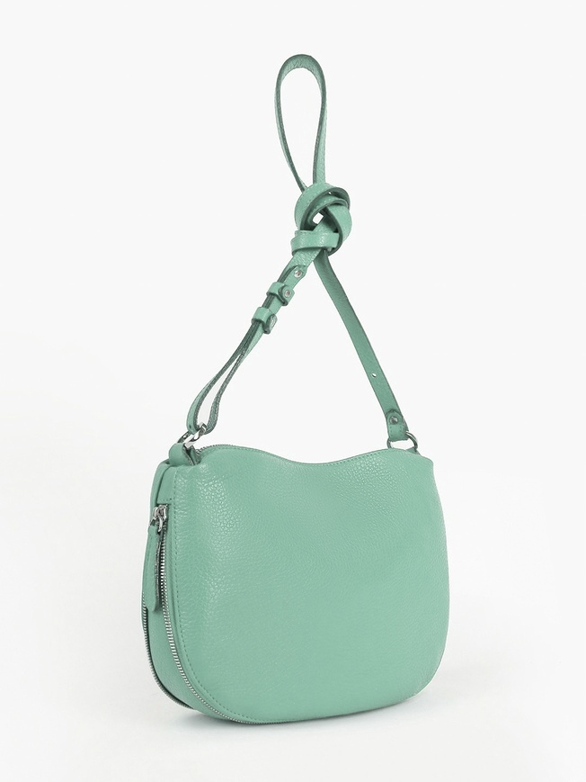 Женская сумочка на плечо из мягкой кожи с боковой молнией-расширителем