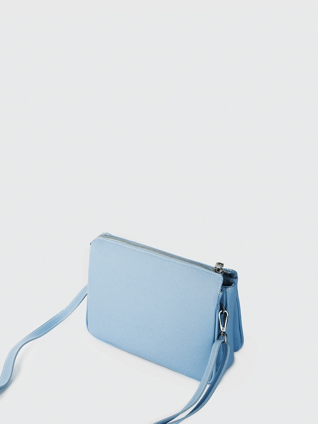 Компактная женская сумка кросс-боди из мягкой кожи с тиснением под ската