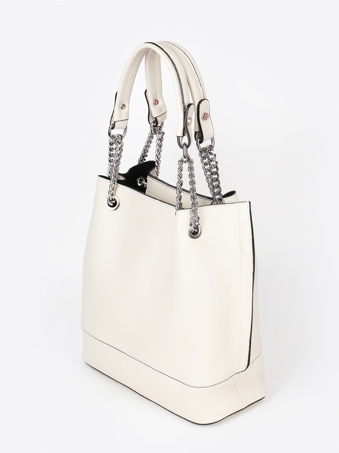 Изображение Женская сумка с ручками на цепочках Di Gregorio r8735 vit beige D37 Фото Женская сумка с ручками на цепочках Классические сумки