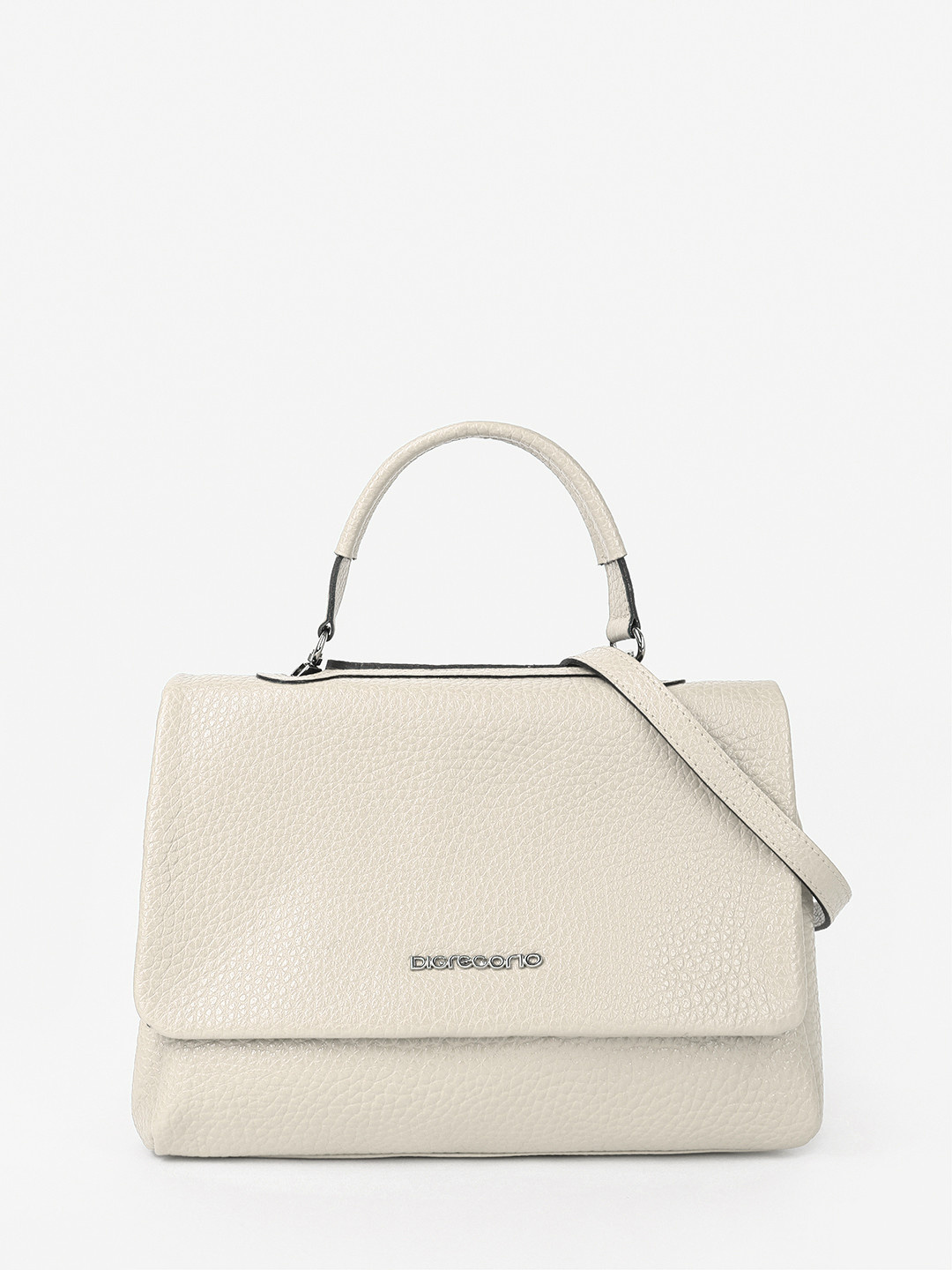 Изображение Женская сумка-сэтчел из мягкой зернистой кожи Di Gregorio 8762 cervino beige Фото Женская сумка-сэтчел из мягкой зернистой кожи Классические сумки
