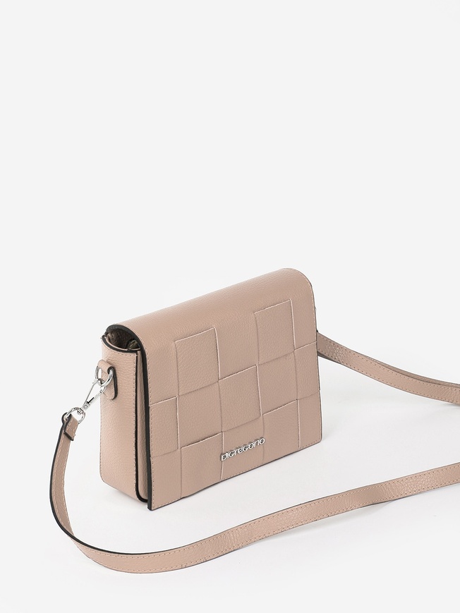 Женская сумка кросс-боди с плетеным клапаном