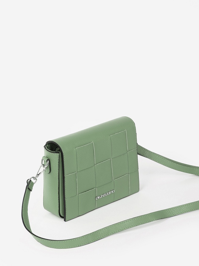 Женская сумка кросс-боди с плетеным клапаном