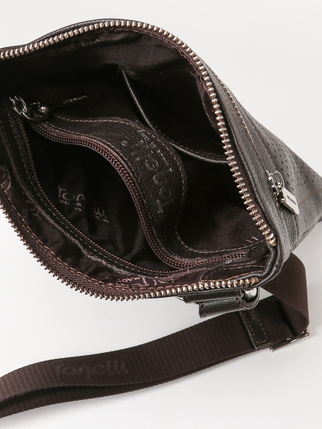 Сумка планшет из натуральной зернистой кожи коричневого цвета