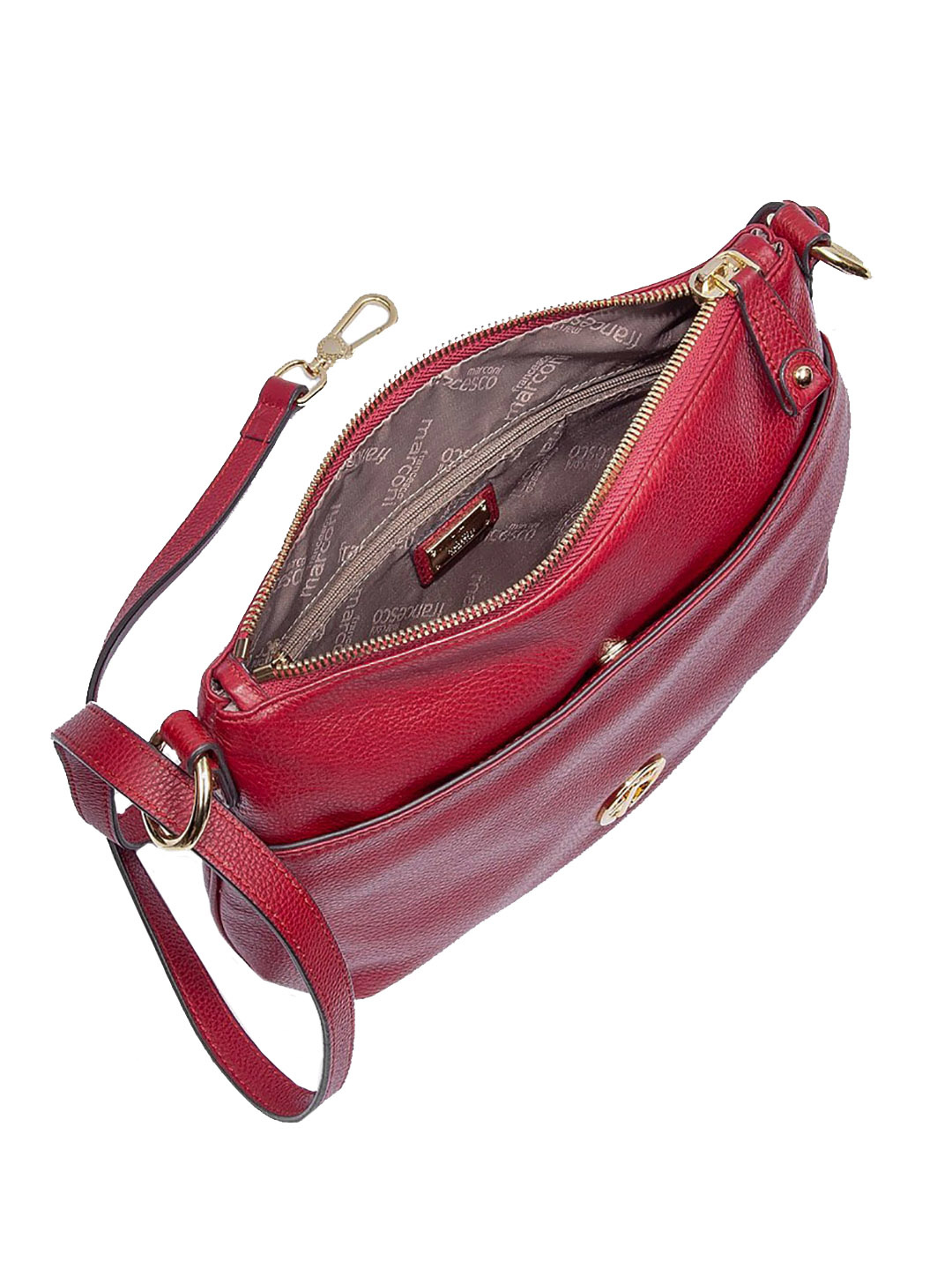 Фото Вместительная женская сумка кросс-боди из натуральной фактурной кожи Сумки кросс-боди