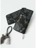 Женский кошелек на молнии из мягкой кожи с объемным тиснением - букле