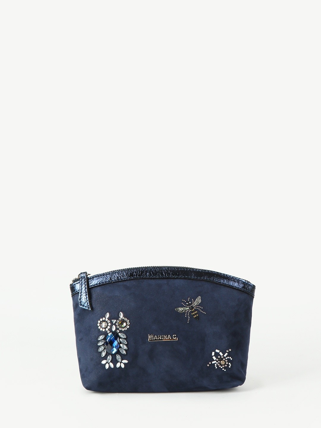Изображение Женская косметичка декорированная стразами Marina Creazioni 344 capr jeans Фото Женская косметичка декорированная стразами Косметички