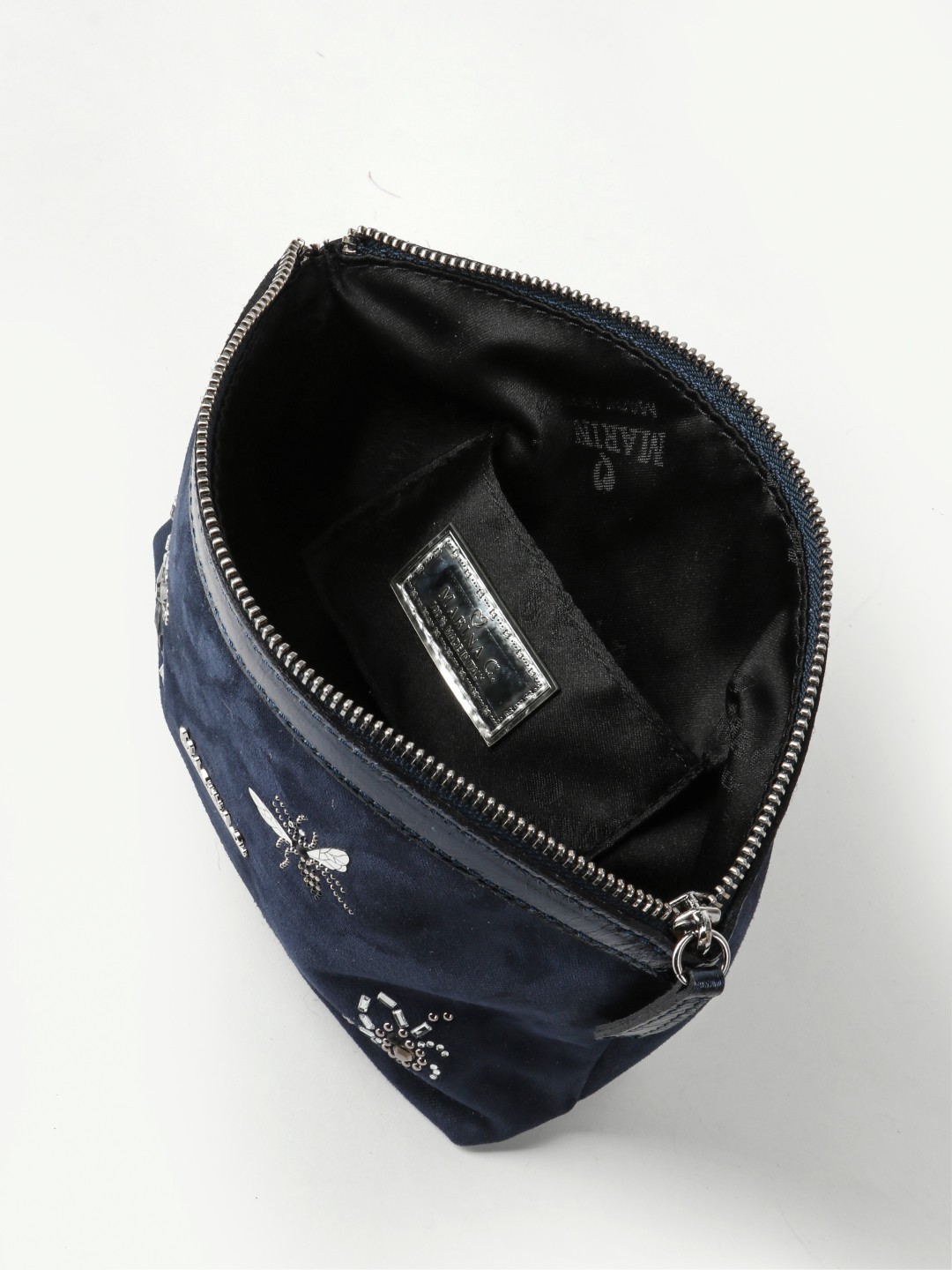 Изображение Женская косметичка декорированная стразами Marina Creazioni 344 capr jeans Фото Женская косметичка декорированная стразами Косметички