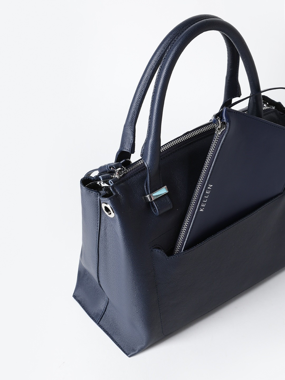 Изображение Женская сумка-тоут из кожи под ската Kellen 1145 baby grain tresor blu Фото Женская сумка-тоут из кожи под ската Классические сумки