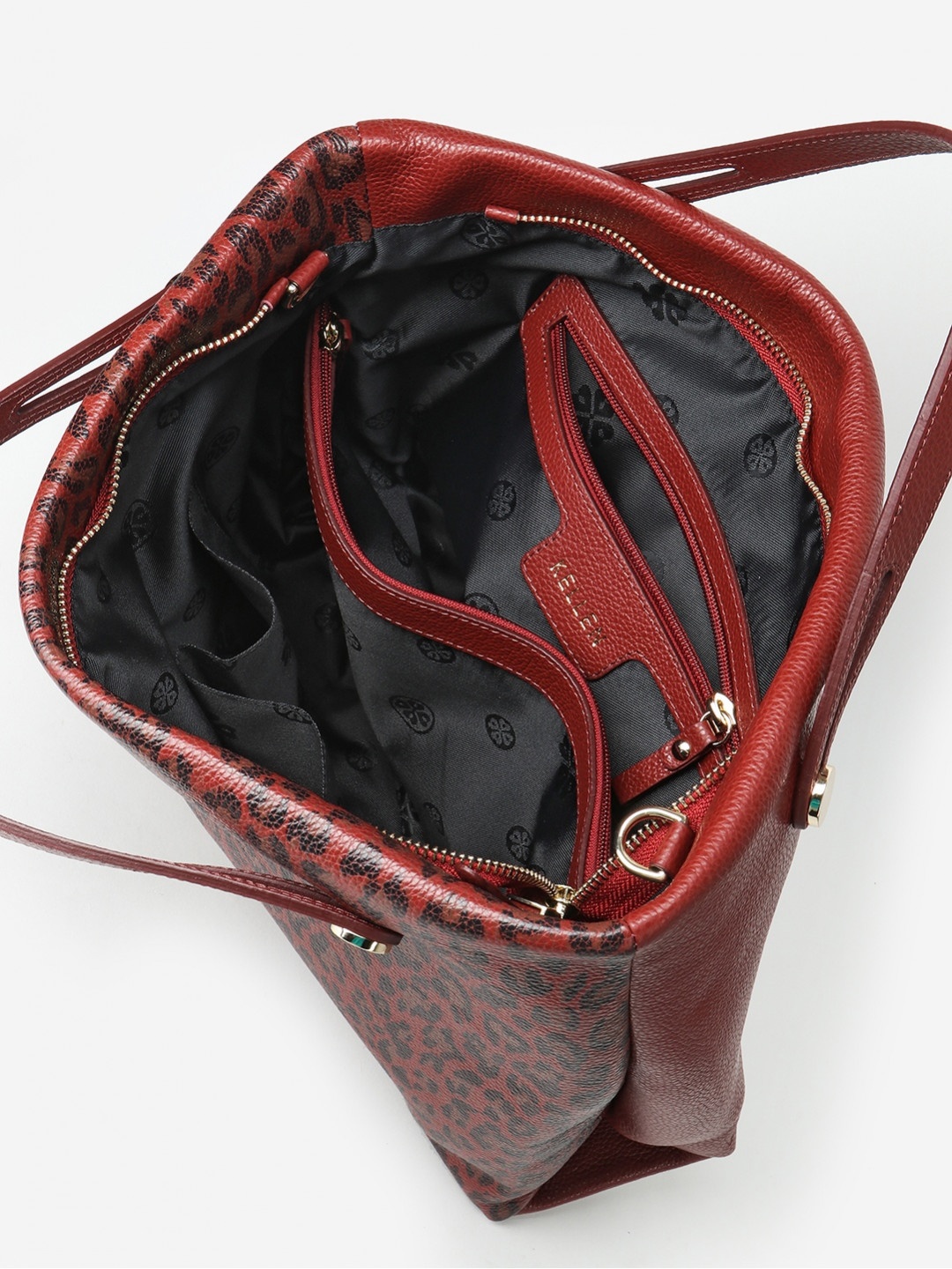 Фото Женская сумка-тоут из мягкой кожи с леопардовым принтом Классические сумки