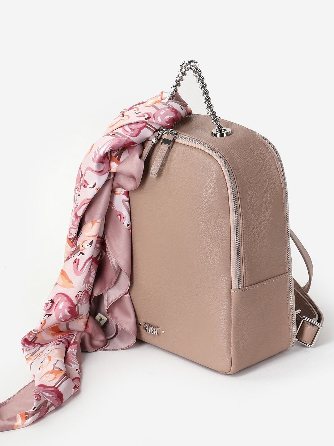 Изображение Женский рюкзак среднего размера из мягкой кожи Kellen 2570 kid rosa ant Фото Женский рюкзак среднего размера из мягкой кожи Рюкзаки