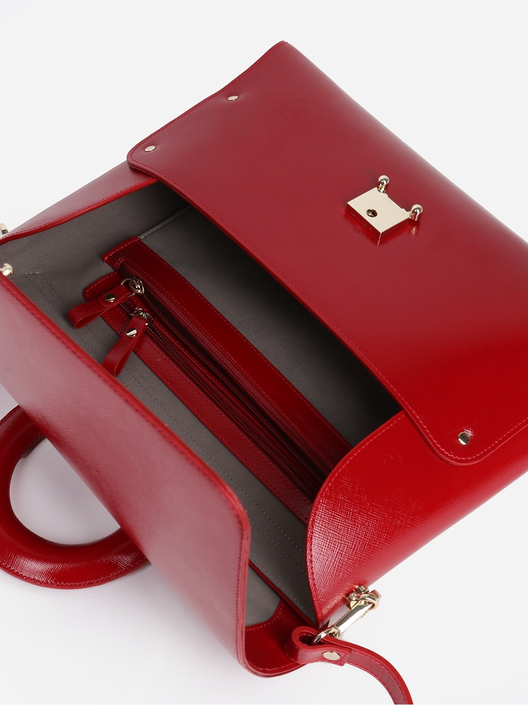 Изображение Деловая сумка-портфель из натуральной кожи сафьяно Kellen 2920 saff vernice rosso Фото Деловая сумка-портфель из натуральной кожи сафьяно Деловые сумки