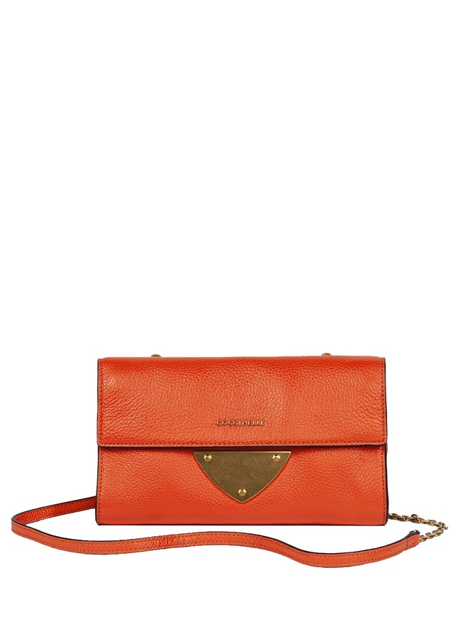 Женская сумка кросс-боди из мягкой мелкозернистой кожи с ремешком на цепочке