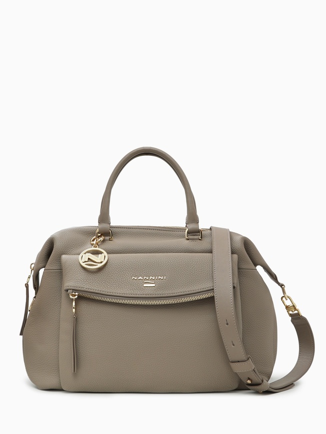 Женская сумка-тоут среднего размера из мягкой зернистой кожи