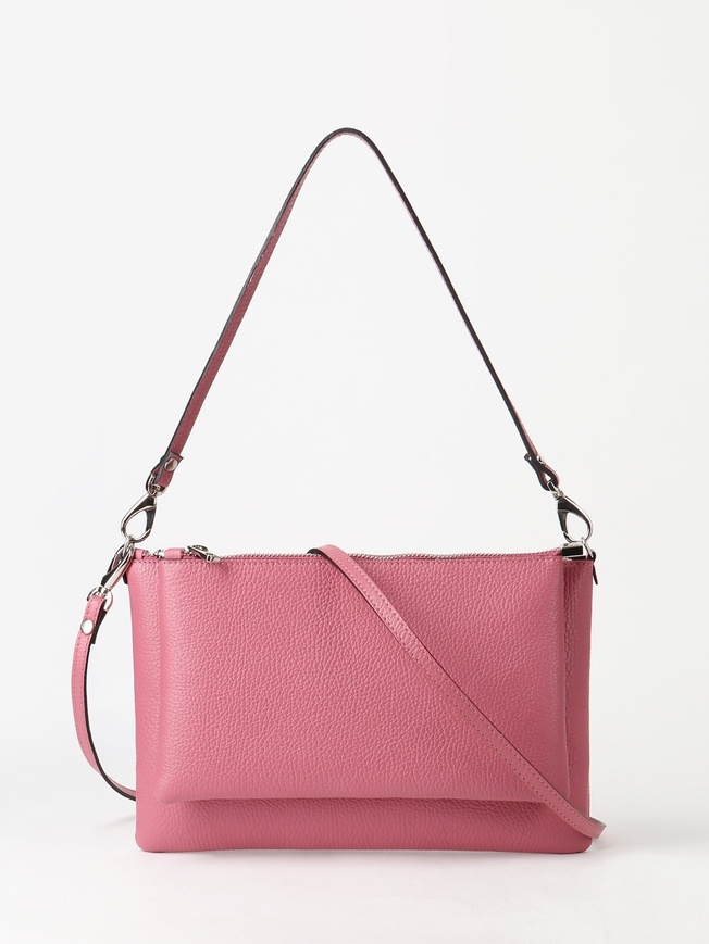 Женская сумка-клатч из мягкой кожи с двумя ремешками