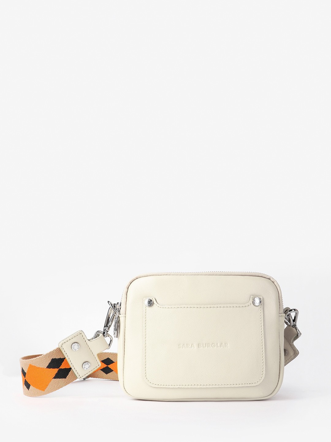 Изображение Женская сумка кросс-боди из кожи с тиснением под ската Sara Burglar 916 sand beige Фото Женская сумка кросс-боди из кожи с тиснением под ската Сумки кросс-боди