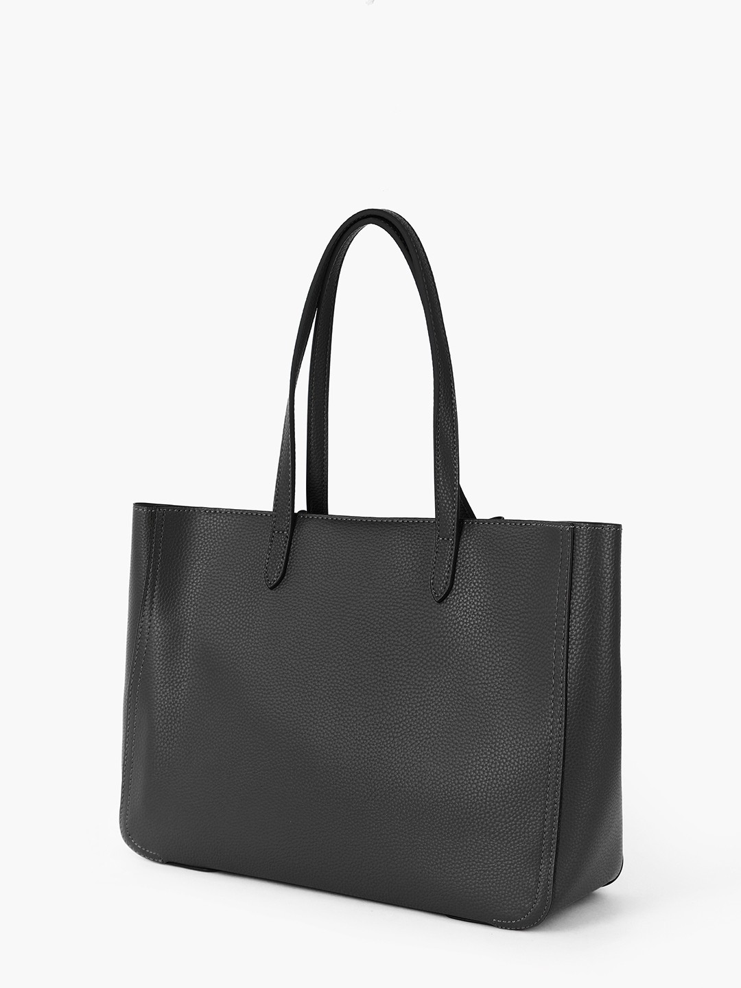 Изображение Сумка-тоут среднего размера без подкладки Ermanno Scervino 12400946 black Фото Сумка-тоут среднего размера без подкладки Классические сумки