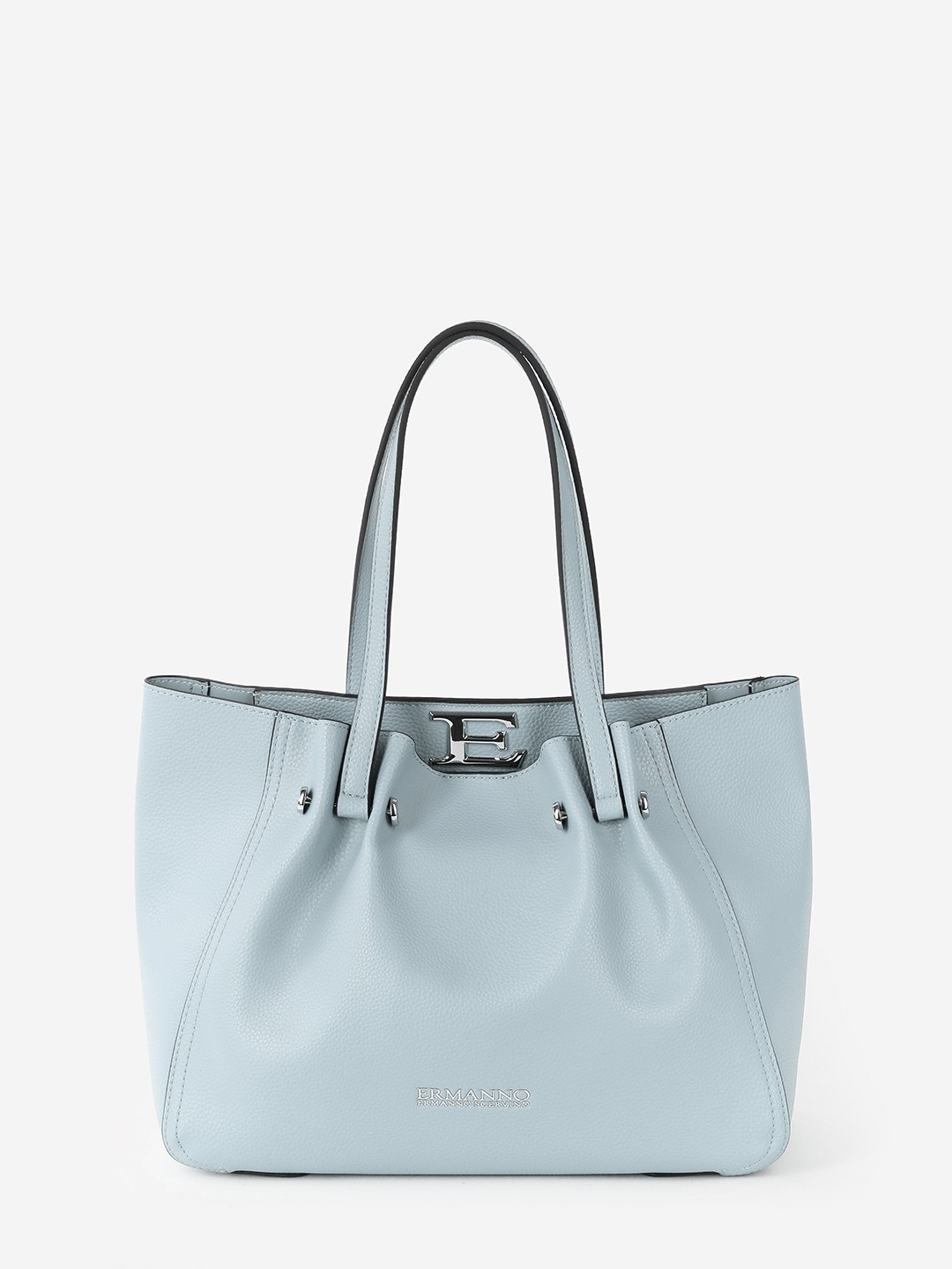 Изображение Сумка-тоут среднего размера без подкладки Ermanno Scervino 12400946 light blue Фото Сумка-тоут среднего размера без подкладки Классические сумки