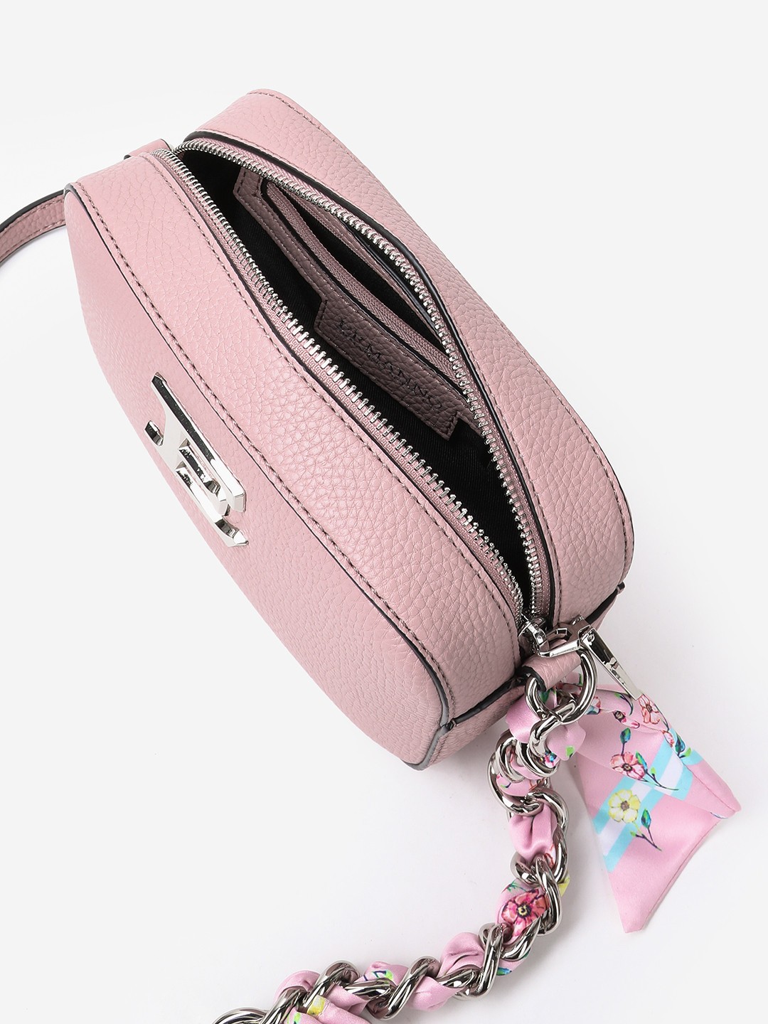 Изображение Сумочка кросс-боди из эко-кожи с платком-твилли Ermanno Scervino 12400989 nude Фото Сумочка кросс-боди из эко-кожи с платком-твилли Сумки кросс-боди
