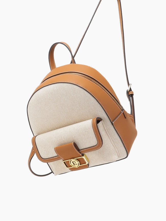 Небольшой женский рюкзак из плотной эко-кожи